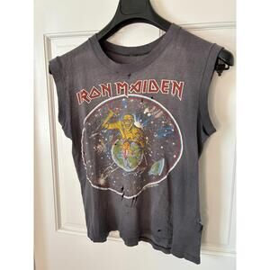 Iron Maiden World Piece Vintage Sleeveless Concert Tour Shirt 1983
